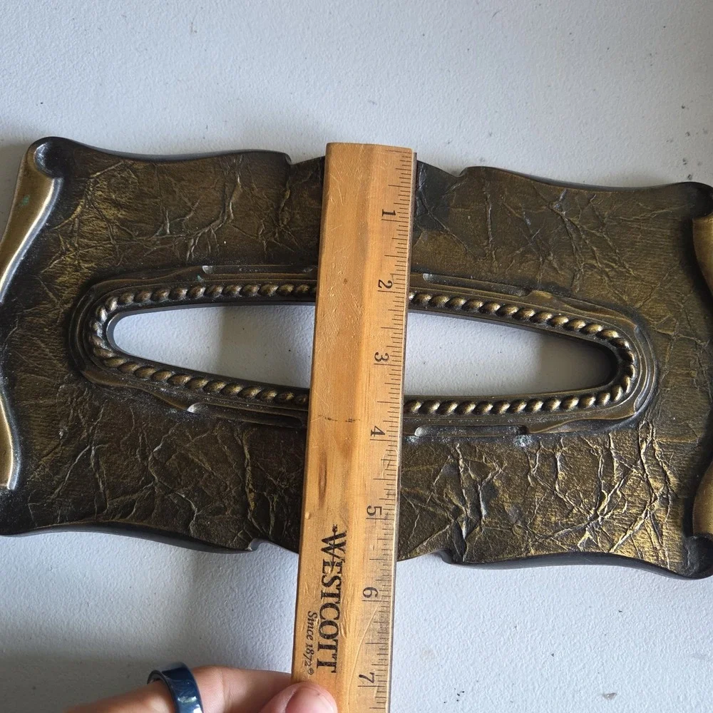 Vintage 1970s Amerock Carriage House Brass Rectangle Tissue Box Ornate